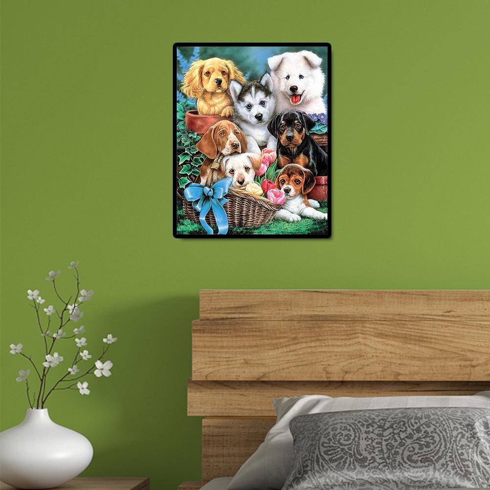 

2 шт. Круглая алмазная живопись животные наборы ручная работа рукоделие 5D DIY вышивка картина смола рисунок настенный подарок домашний декор 30x40 см