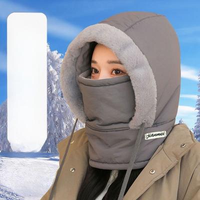 Winter Velvet Lei Feng Hat for Cycling and Commuting Windproof  Thickened  Warm and Cold Proof Ear Protection Neck Scarf  Mask  One Piece Cycling Hat