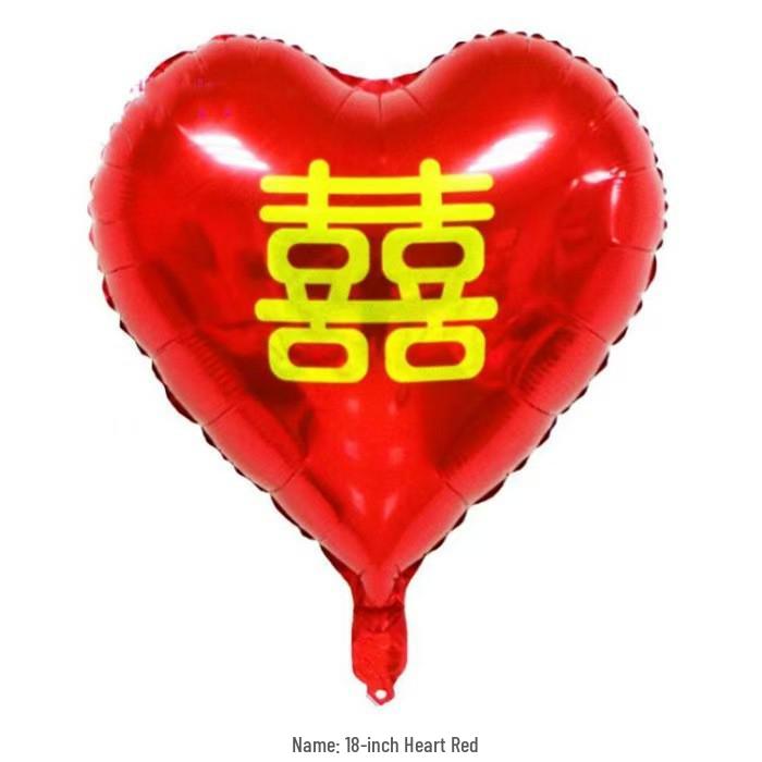 18" Heart-Shaped Foil Balloon for Weddings & Valentine's Day Celebrations