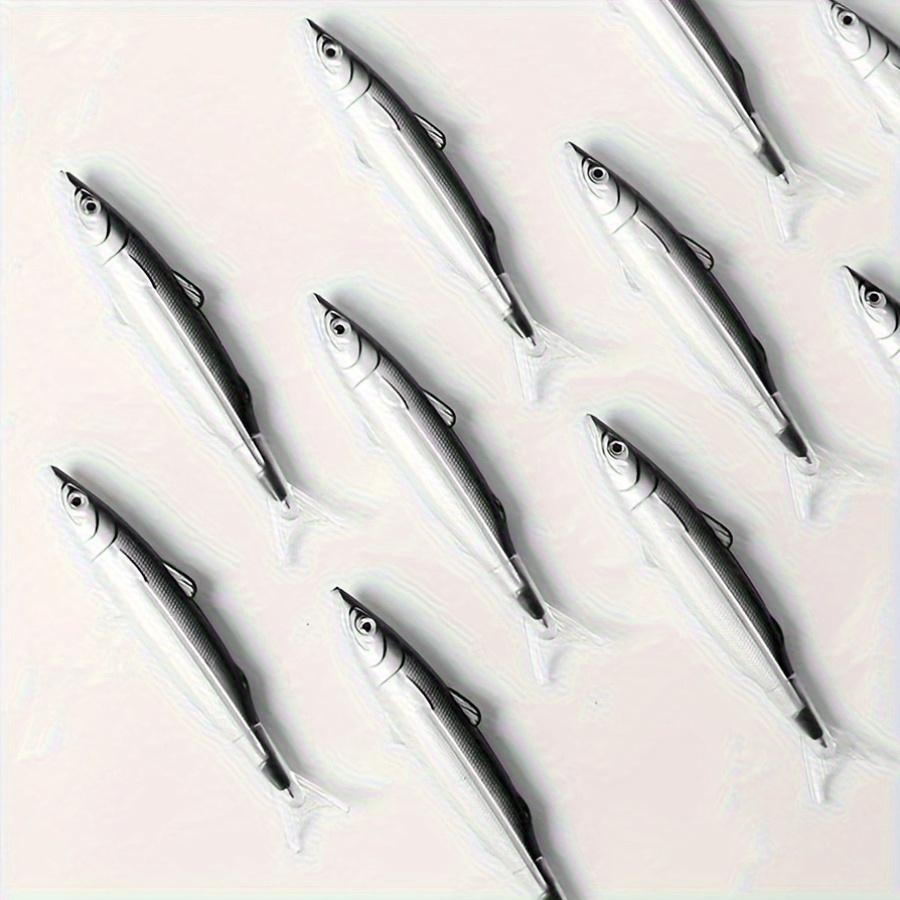 1PC Cute Ocean Fish Ballpoint Pen - Square Pen Body with Press Hat - Creative Salted Fish Simulation Pen