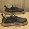 Summer Breathable Men's Shoes 2025 New British Business Dress Men's Casual Hollow Leather Shoes Heightening Versatile Trendy Shoes