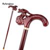 Brown Phoenix Wooden Single Joint Fashion Walking Stick Decorative Cospaly Cane Halloween Mace Crutch Wand Crosier 97cm