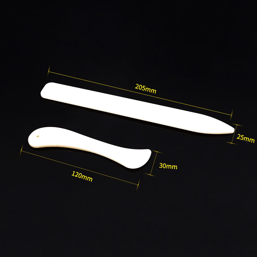 2pcs Leather Grooving Tool Professional DIY Edge Cutting Tool Handmade Bone White for Leather Crafting Work for Working Cutting