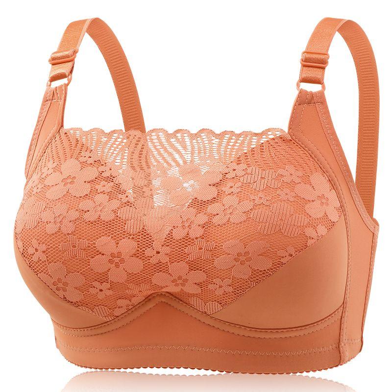 

Женский тонкий бюстгальтер больших размеров без бретелек с антибликовым покрытием, сексуальный, регулируемый 38/85B оранжевый