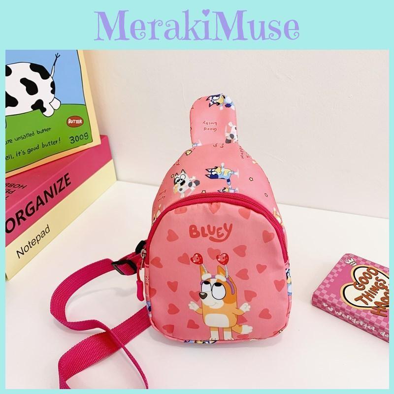 Single Bluey Shoulder Crossbody Chest Bag Kids Cute Coin Purse Gift Cartoon
