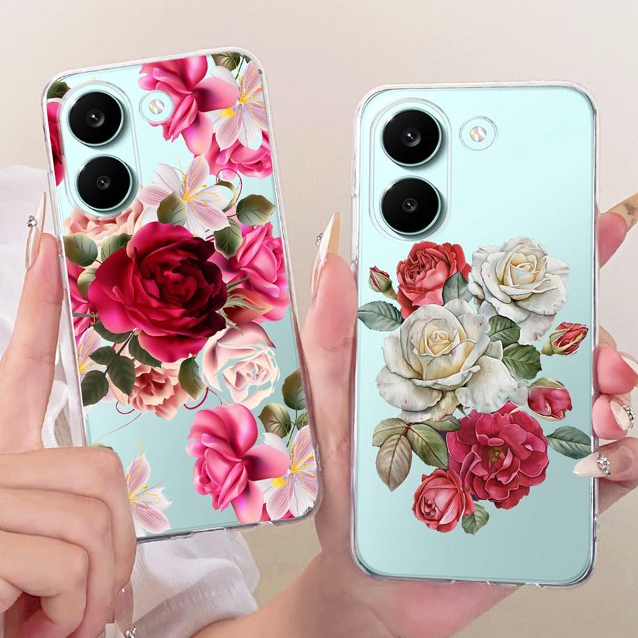 Case For Xiaomi Poco X8 Pro Max Cover Popular Flower Soft Silicone Transparent TPU Bumper For Xiaomi Poco X8 Pro X8ProMax Fundas