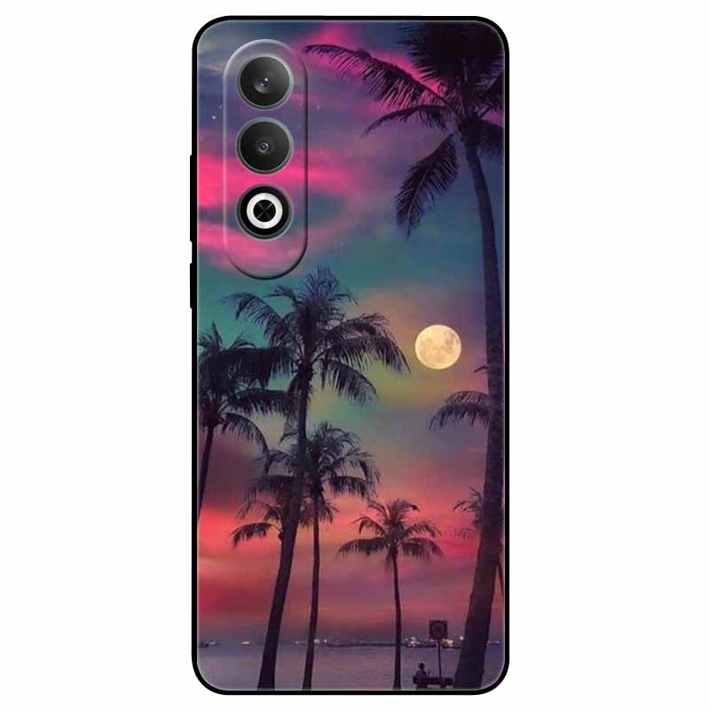 

Cover For OPPO K12 K12x K12 5G Plus Case Black Siliicone TPU Marble Flower Back Covers For OPPOK12 Cases oppoK12x K12 plus Soft K12