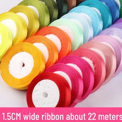 Satin Silk Ribbon Strip - 1.5cm (15mm) Width for Cake & Packaging