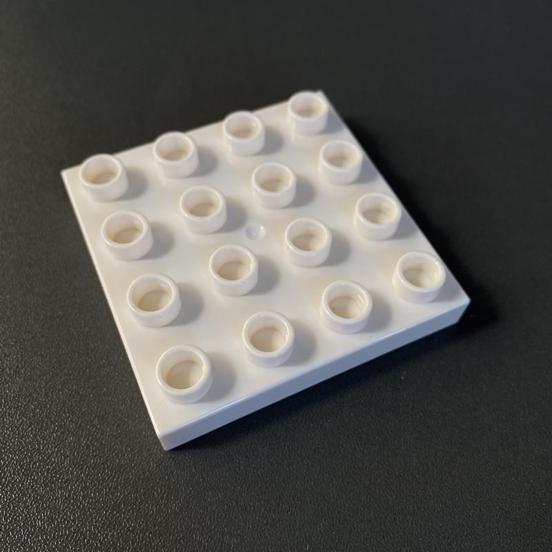 

Совместим с крупными деталями 4x4 Строительный блок 16 отверстий Стол для строительства Строительные аксессуары Головоломка-конструктор Строительный блок Двусторонний