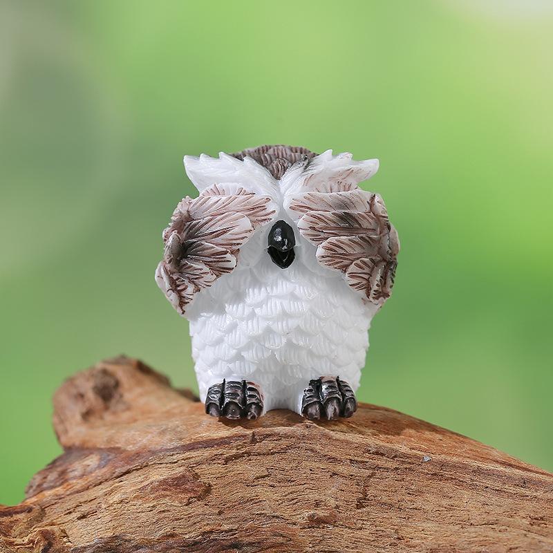 

Сова Смола Маленькое Украшение Миниатюрное Украшение Пейзажа D