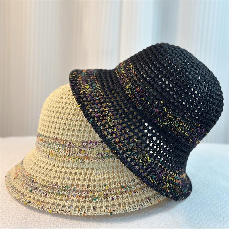 Summer Beach Bucket Hat For Women Top Quality Outdoor Casual Breathable Sunshade Wide Brim Colorful Fisherman Cap Party Gift
