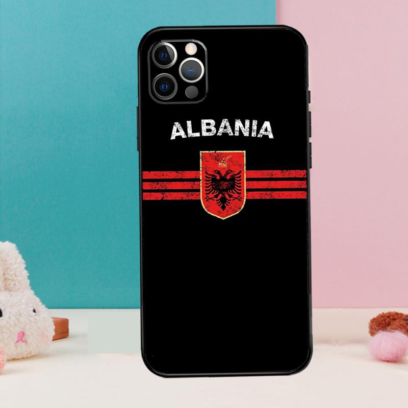 Albanian Flag Phone Case For iPhone 17 Air 16 14 13 12 11 15 Pro Max 12 13 mini 15 16 Plus 16e Cover Coque