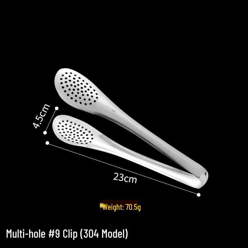 HANDUNYOU 9-Inch Stainless Steel Food Tongs