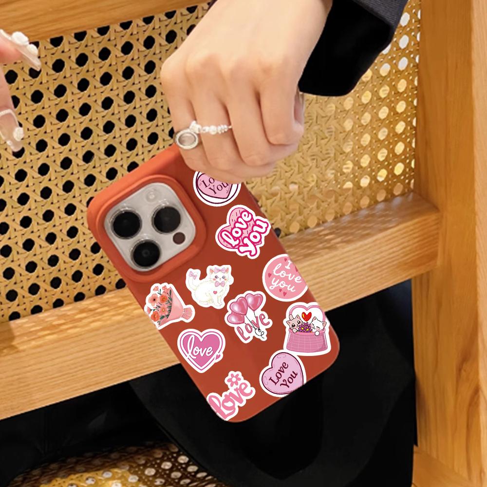 Valentine's Day Pink Sticker Roll: 500 Sheets - Decorative Envelope Seal