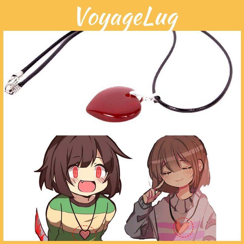 Love Undertale Chara Cosplay Necklace Heart Cosp Pendant Diameter Periphera Game
