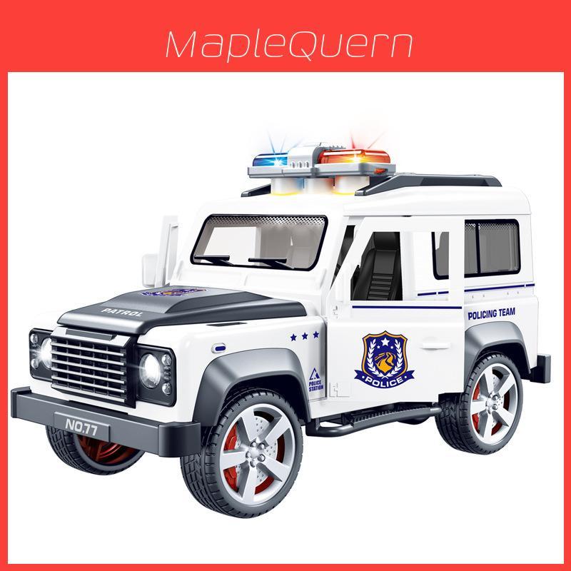 Simulation Police Off Road Vehicle Model Toy With Sound And Light Functions For Boys Age 3 Plus