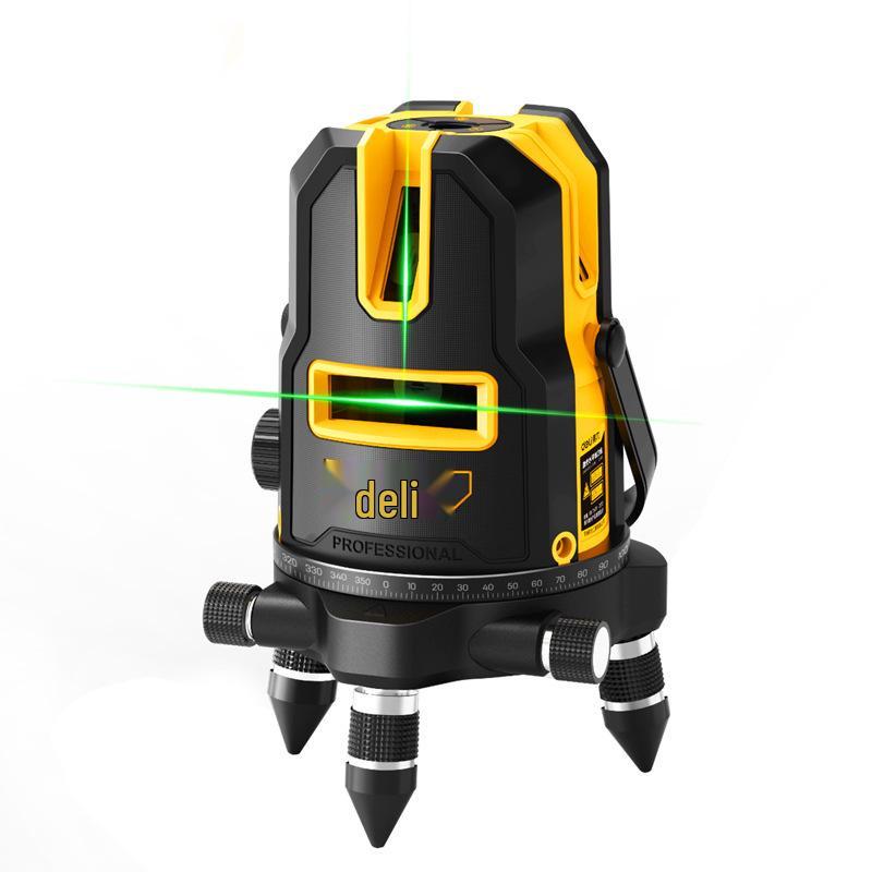 Deli Tools DL4161 High-Precision Indoor Green Laser Level with 2/3/5-Line Options