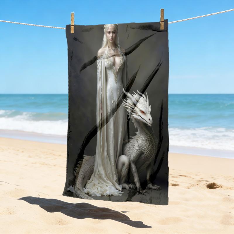 Dragon Queen Stylish Digital Printing Beach Towel Quick Drying Absorbent Blanket For Beach Pool Gym Travel Christmas Gift C9211429