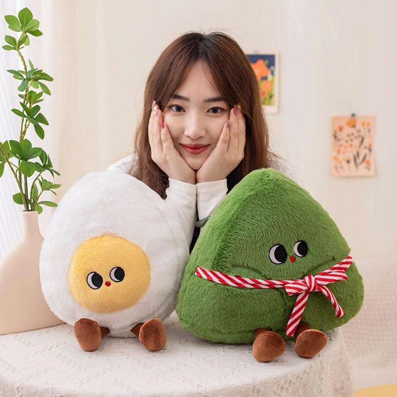 Cartoon Zongzi Egg Yolk Plush Toys Dragon Boat Festival Gifts Girl Doll Children