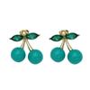 Chic All-Season Cherry Earrings - Elegant, Versatile Fruit-Inspired Style