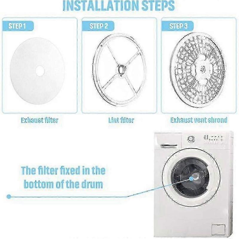 2025 30 Pieces Clothes Dryer Exhaust Filter, Universal Portable Dryer Lint Filter Replacement Compatible with Multiple Brands