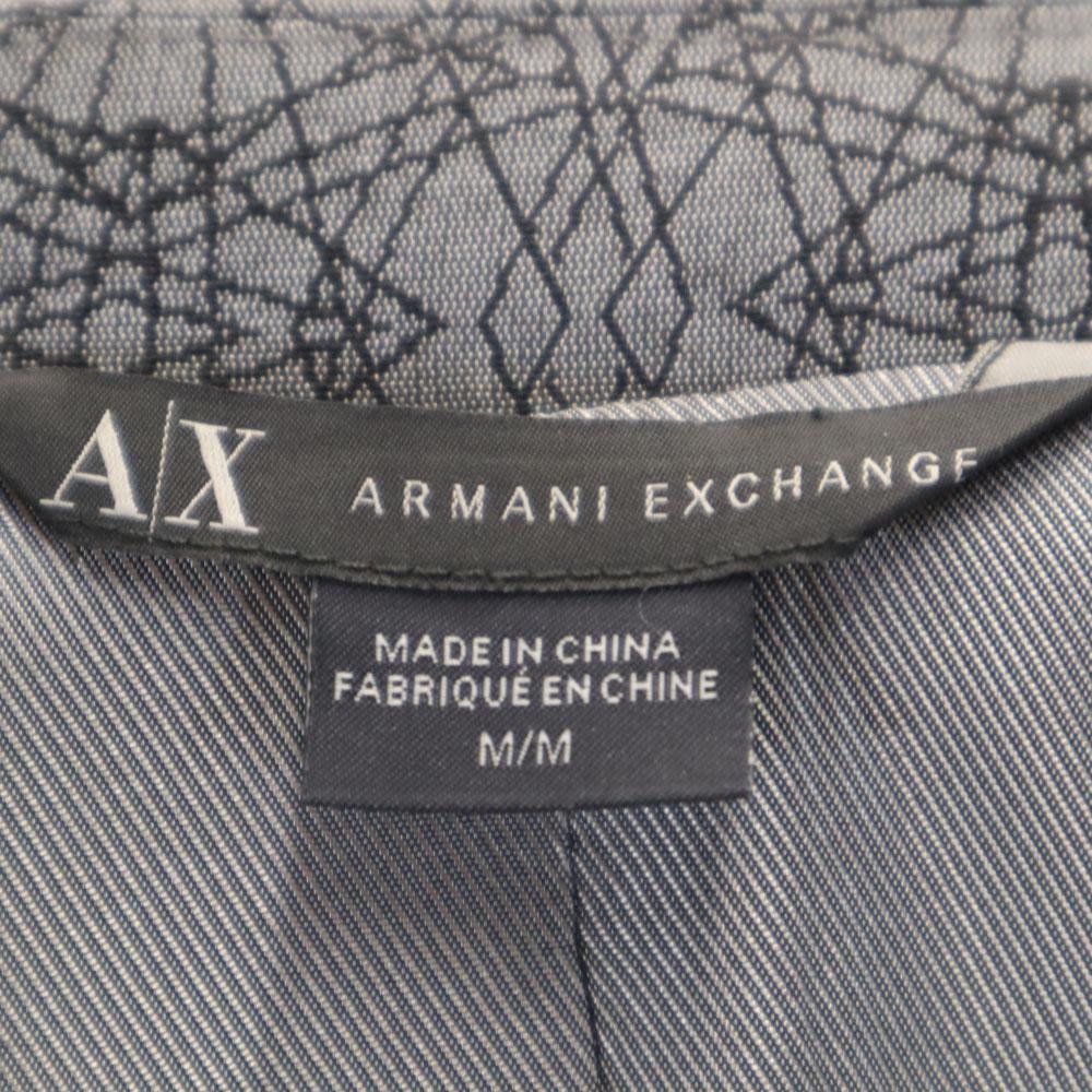 ARMANI EXCHANGE Geometric pattern tailored jacket M gray blazer Men's Used