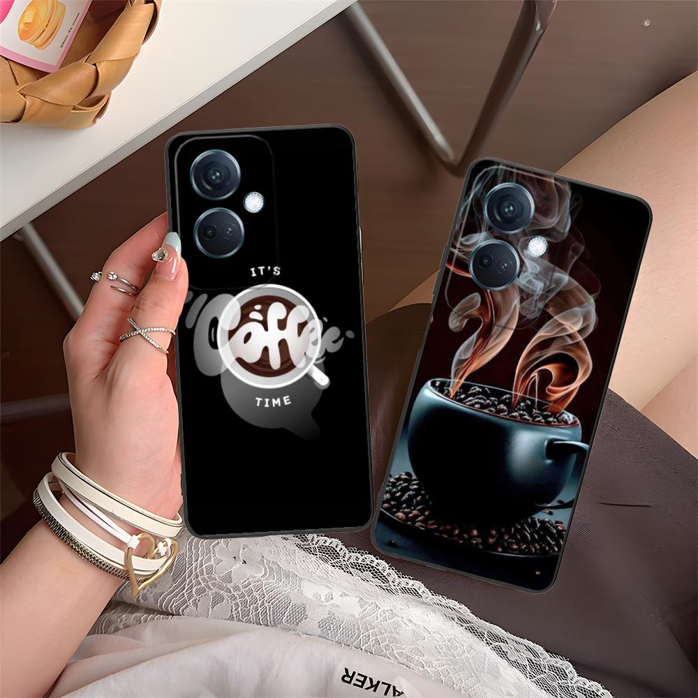 Coffee Beans Matte TPU Mobile Phone Case for OPPO Reno 14 13 12 11 10 9 8 7 6 5 F T Pro 5G Colorful Printing Cover
