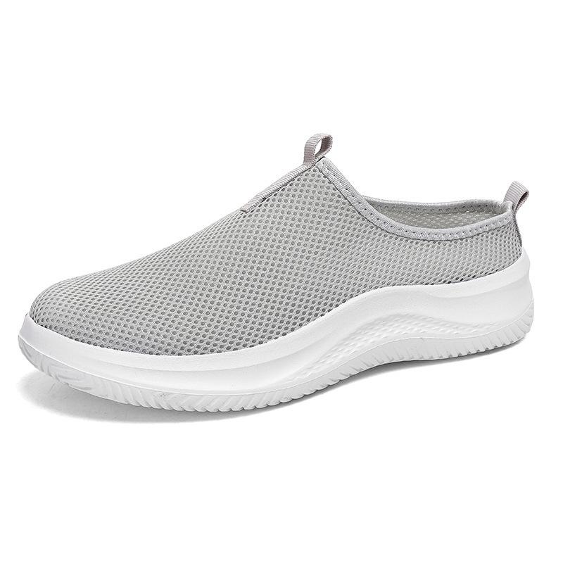 Men's Summer Mesh Breathable Slip-On Running Shoes – Lightweight, Large Size, Casual Outdoor Footwear for Teens