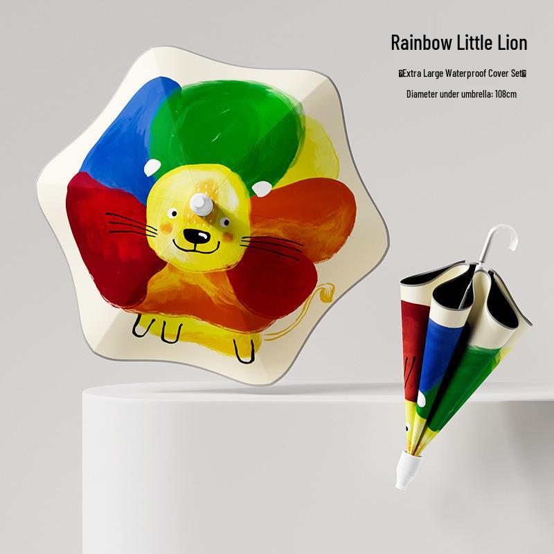 Children's UV Protection Umbrella: Long Handle, Rain or Shine, Reinforced & Enlarged for Elementary Students, Boys & Girls