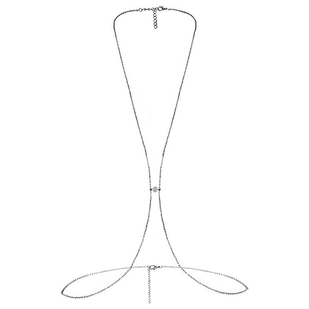 

Изысканное Кристальное Подвесное Бодичейн для Пляжного Отпуска - Тонкая Цепочка из Нержавеющей Стали