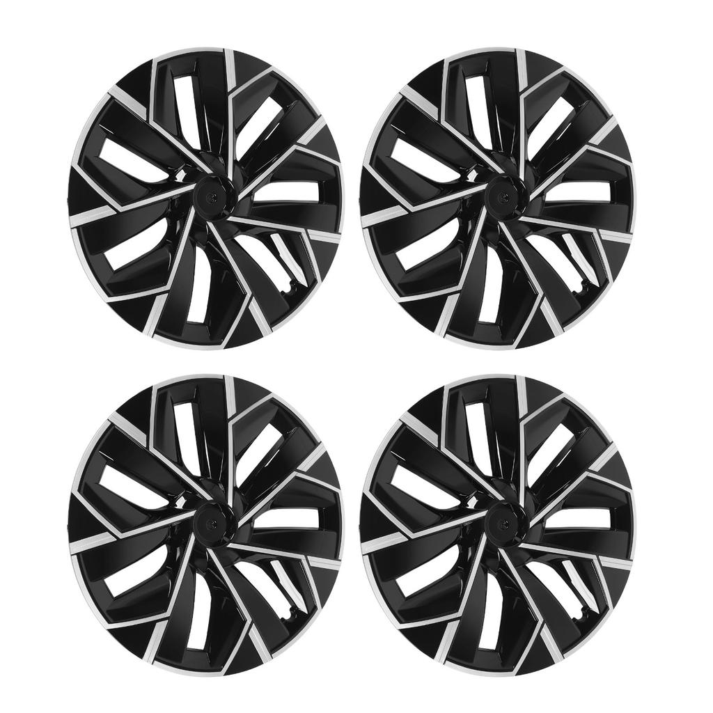 4PCS 19in Wheel Hub Cap Bright Black Hubcap Wheels Rim Covers Replacement for Tesla Model Y 2021 To 2024