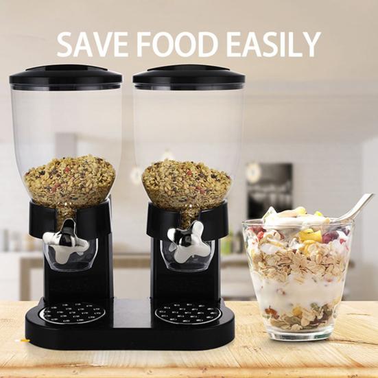 Countertop Cereal Dispenser 2L Large Airtight Container Grain Dispenser Sealed Dry Food