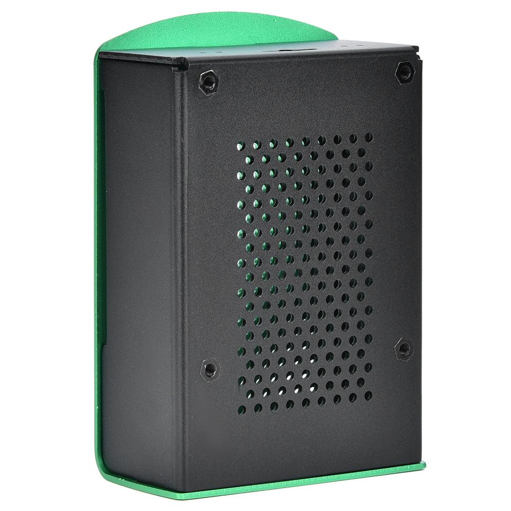 For 4 Model B Black Aluminum Case Box Enclosure with Heatsink Bracket (Black)