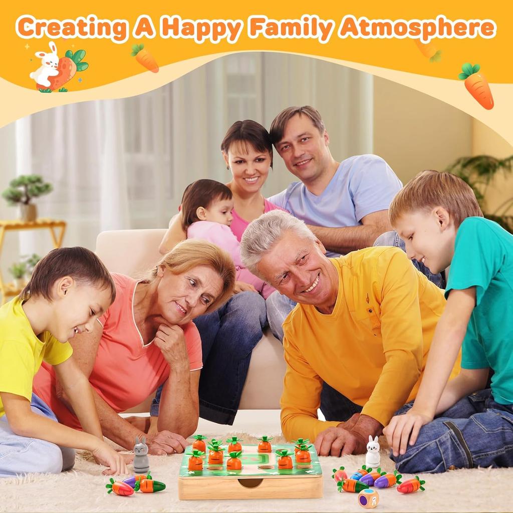 Wooden Memory Game, Montessori Toy from 3 4 Years, Memory Chess Children Intellectual Chess Board,  Travel Board Games from 3 -8 Years