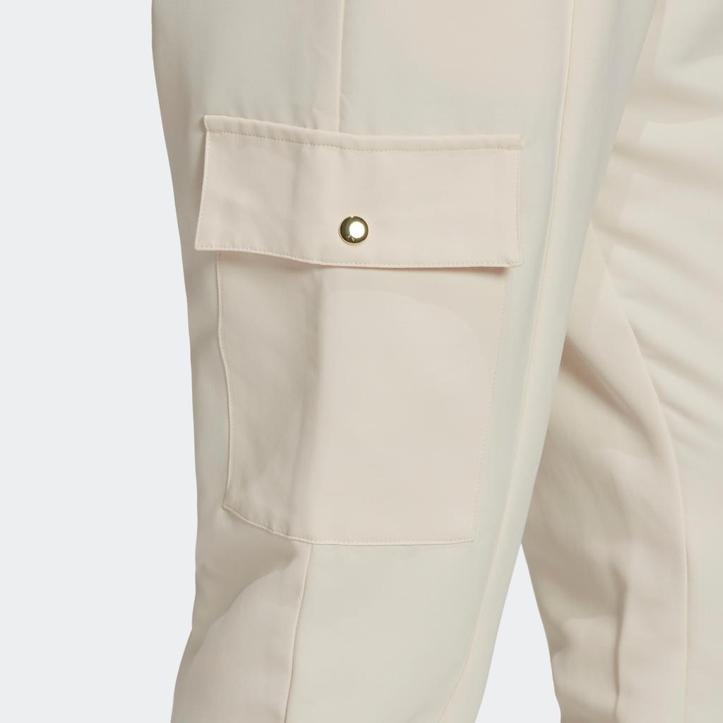 adidas Originals Cargo Pants Fashion Comfortable Loose Workwear Knit Sports Pants Women Pants Off-White HG6675