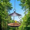 Squirrels Proof Outdoor Bird Feeder Metal Construction Feeding Ports Weatherproof Roof Design For Finches