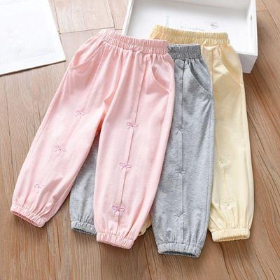 Girls' Cropped Pants for Spring Children's Leggings for Summer Thin Baby Pants Casual Pants