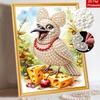 3D Pearl Painting Kit Funny Bird Design Frameless DIY Bead Art Canvas Leisure Handmade Craft for Bedroom Wall Decor