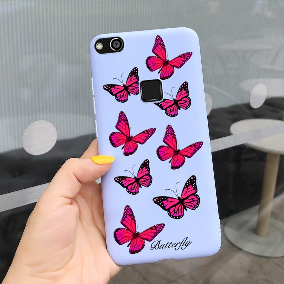 

Lavender Flower Phone Case For Huawei P10 Lite Case Cute Cow Butterfly TPU Coque For Huawei P10Lite P 10 Lite WAS-LX1 Soft Cover Huawei P10 Lite