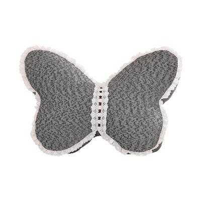 Yarn-dyed Chenille Plush Large Butterfly Pillow Solid Color Stitching Soft Cushion Sofa Decorative Pillow