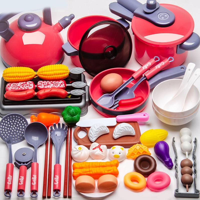 Children'S Educational Simulation Play House Kitchen Toy Set Girl Simulation Cooking Tableware Kitchen Set Gifts Toys For Girls