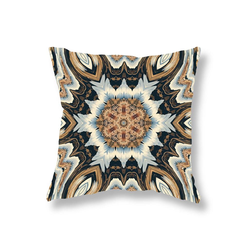 Mandala-Druck Kissenbezug Sofa-Dekor Zimmer Nachttisch Büro Gaming-Stuhl Kissen Zuhause 45x45cm