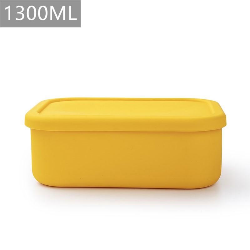 Portable Silicone Lunch Box With Lids Sealed Food Storage Container Box Leakproof Kitchen Refrigerator Transfer Oven Lunch Box