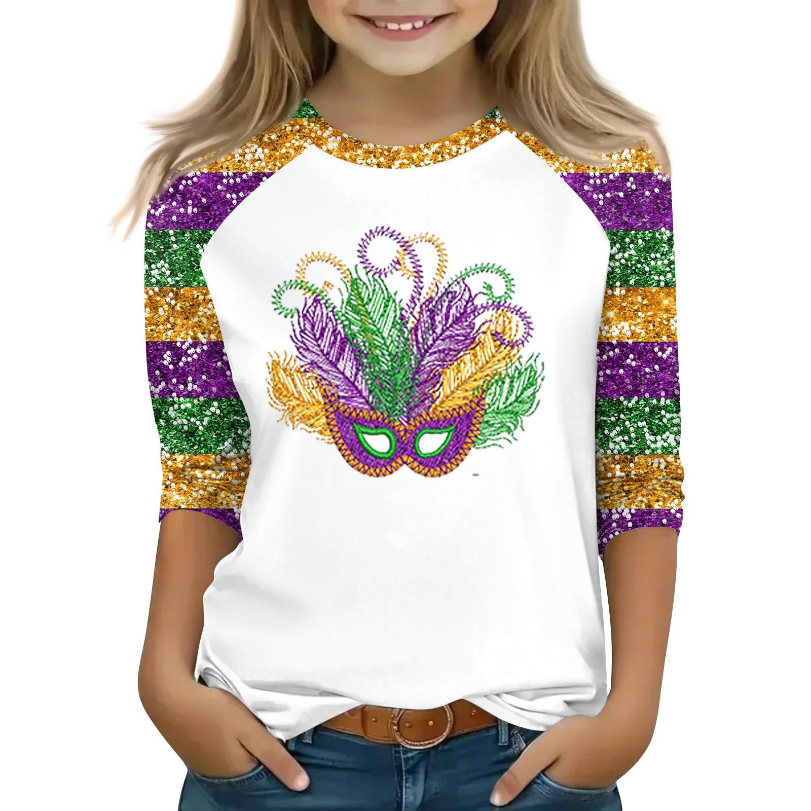 

Детская футболка с рукавом 3/4, повседневная футболка с принтом, круглый вырез, блузка-пуловер 140 красный