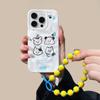 Ins Wind Cartoon Puppy Suitable for Apple 16Pro Mobile Phone Case Diagonal Span iPhone15/14 Lanyard Protective Case 13