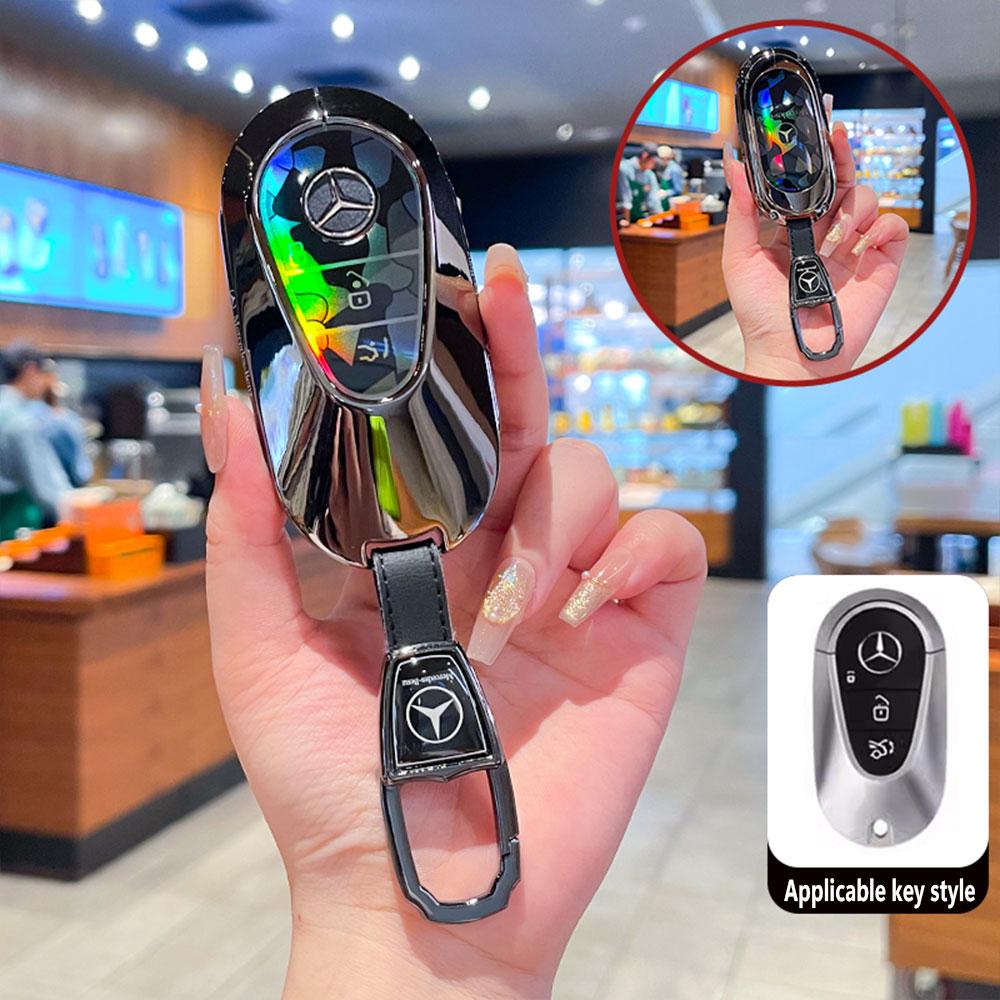 Alloy Car Remote Key Case Cover Shell For Mercedes Benz C S Class W223 W206 Maybach S400 S450 S500 Protector Fob Bag Accessories BD1