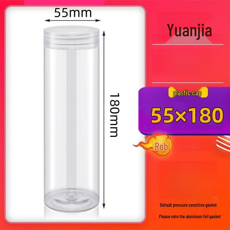 Bocaux hermétiques transparents en PET à large ouverture pour le stockage du thé et des noix