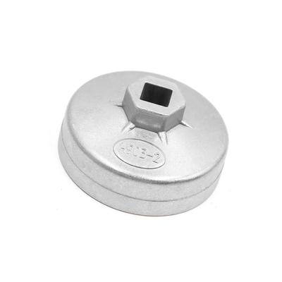 ACROPIX Car Filter Wrench Cap Socket Housing Tool Remover 8 Flutes 74mm Silver Tone 1pcs