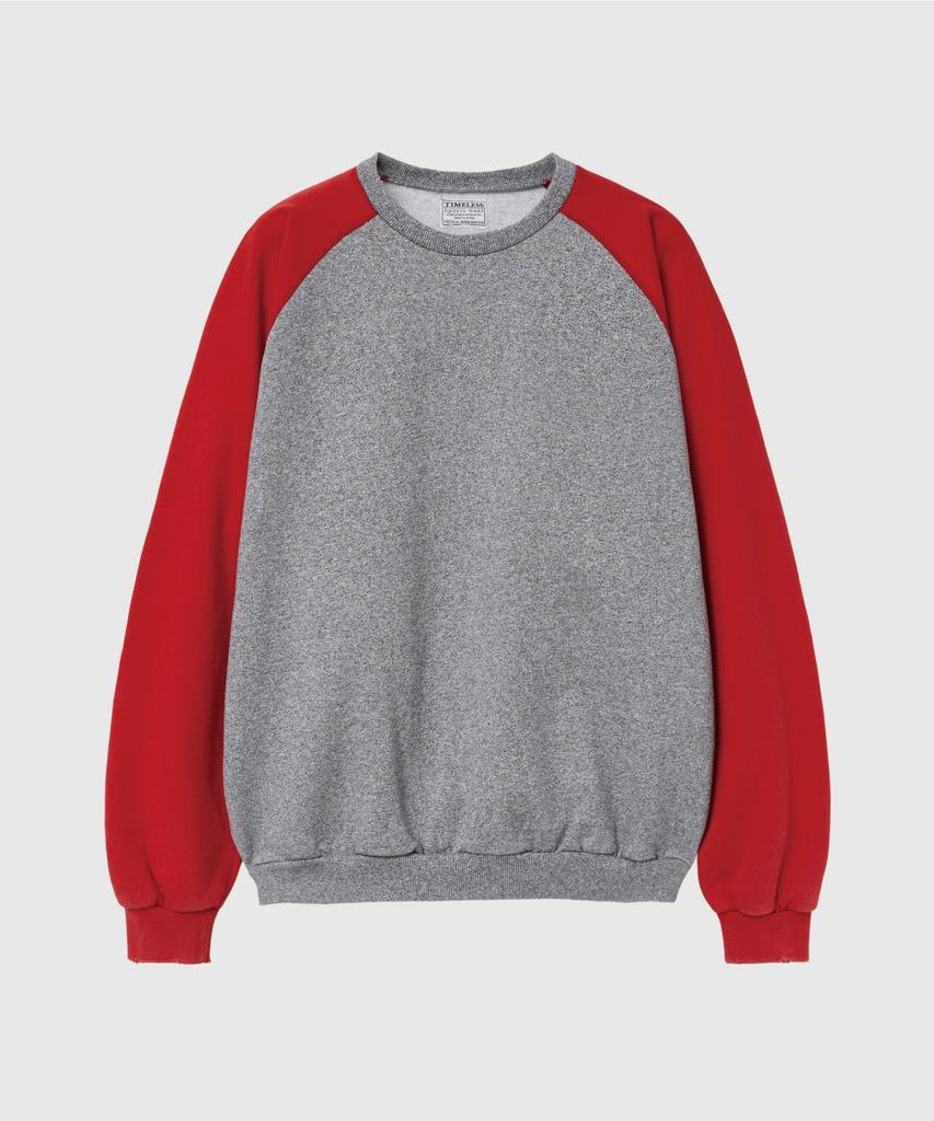 TIMELESS SPORTSWEAR Old Raglan Sweat Shirts Gr/Re