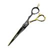 6.0-Inch God Walker Black Gold Hairdressing Barber Scissors - Straight & Thinning Shears